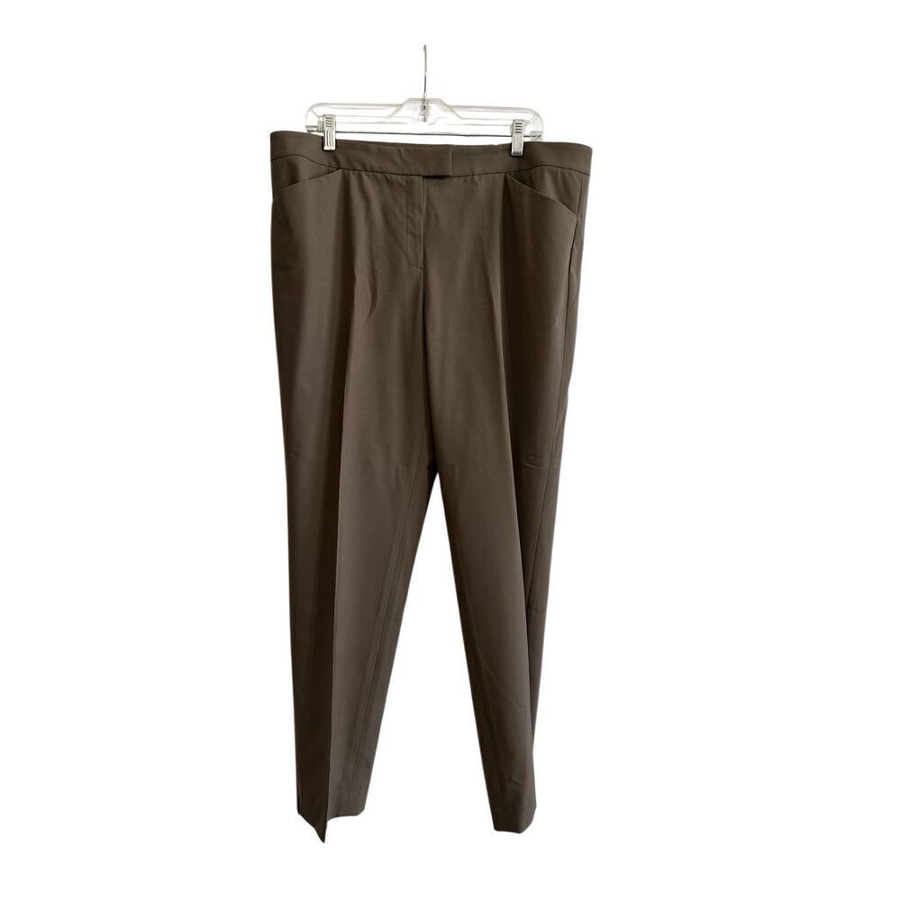 NWT Lafayette 148 Nougt Brown Pants Size 14